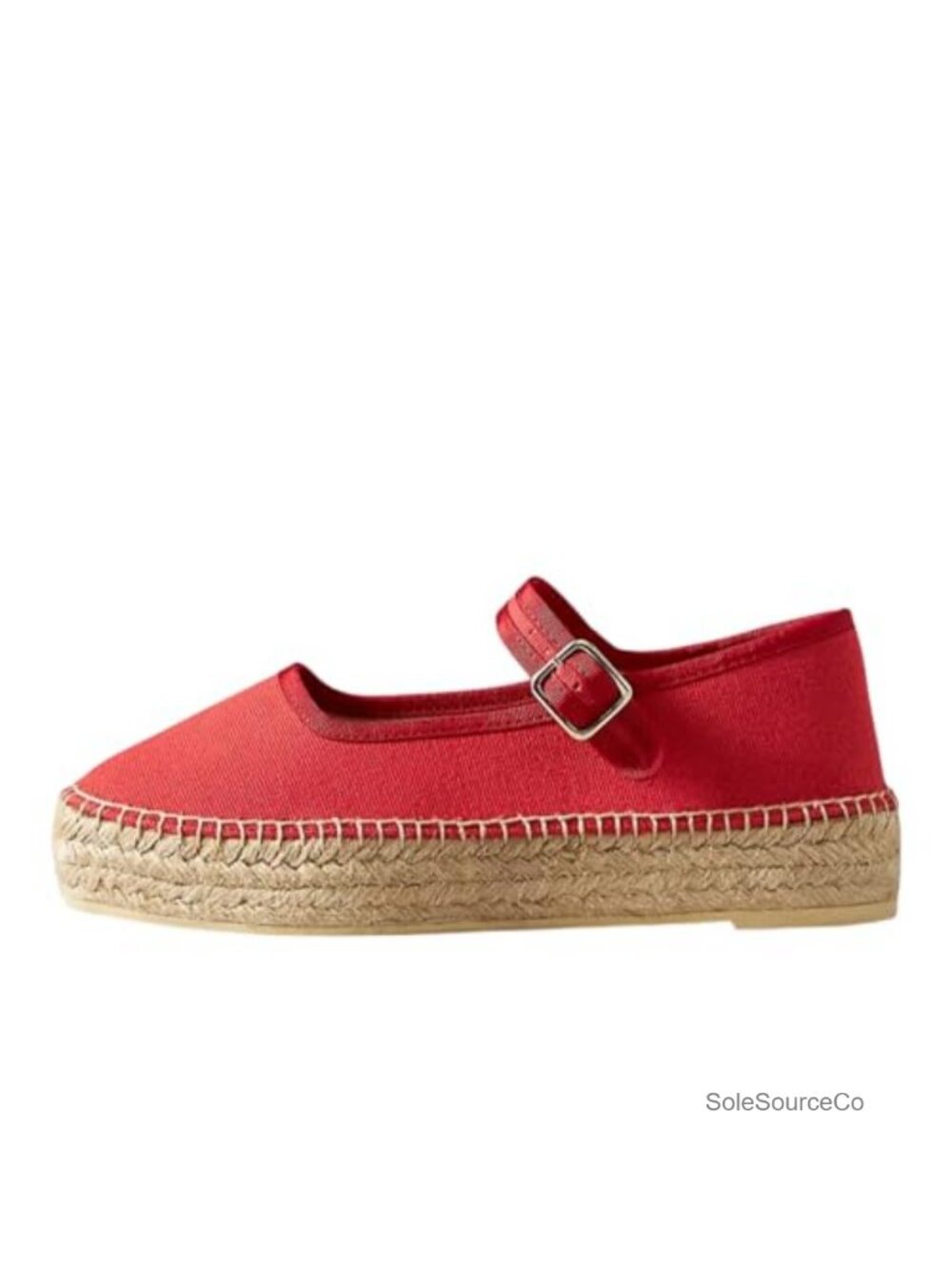 Women's Mary Jane Espadrilles Flats Canvas Platform Summer